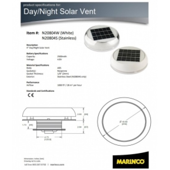 Nicro Day&Night Solar havalandırma