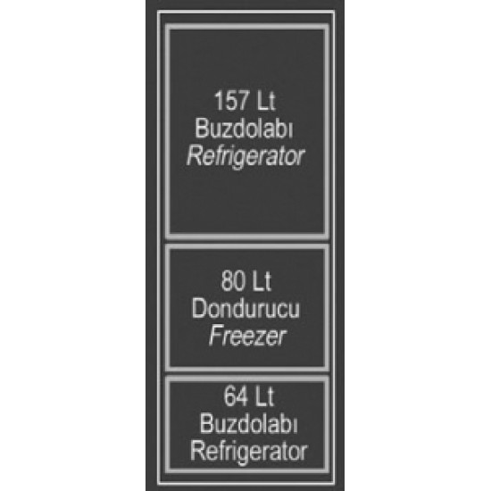 Buzdolabı/dondurucu. Model DW360