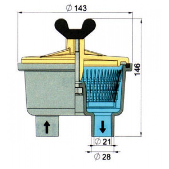 Vetus tip 150 deniz suyu filtresi